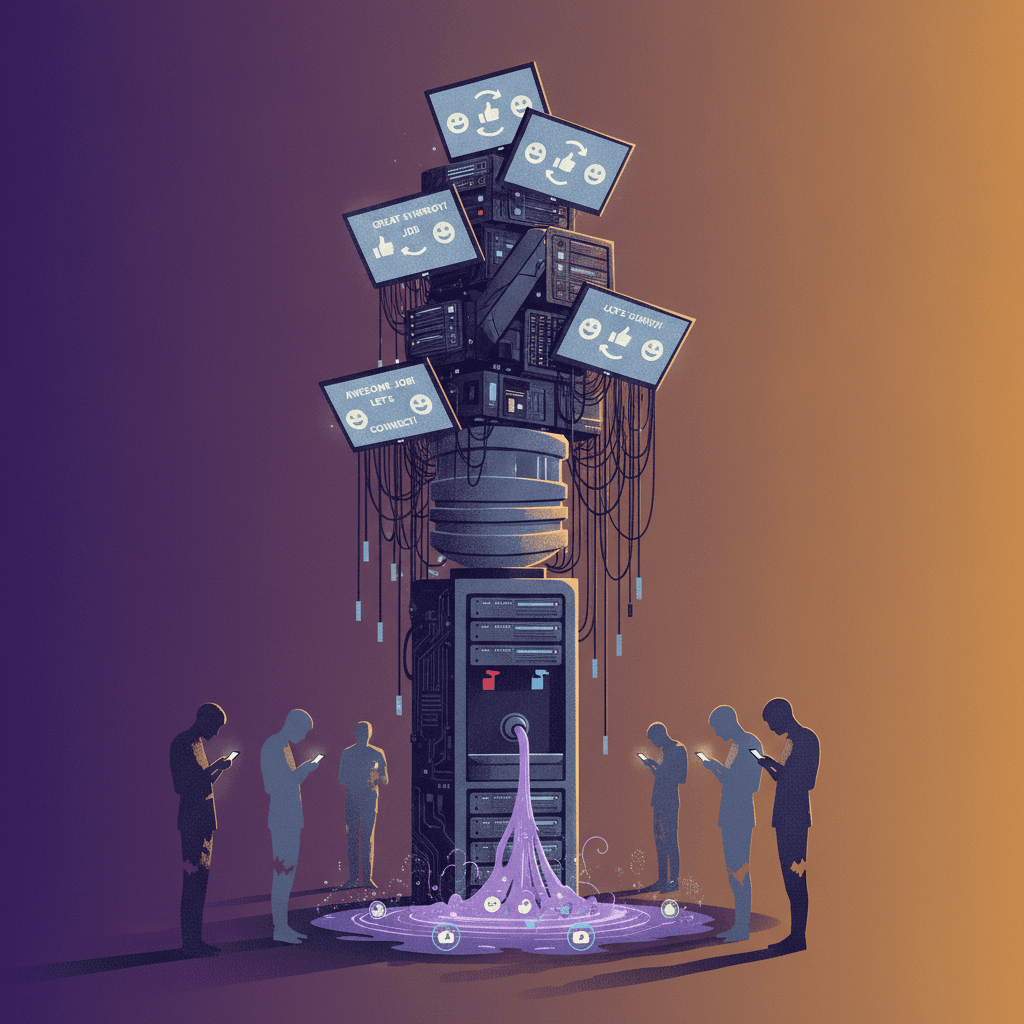 The Synthetic Watercooler: How Automated Platitudes Broke Professional Networking