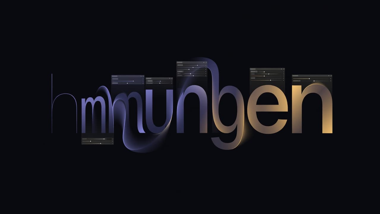 A single letterform rendered across a continuous gradient of weights and widths, sliders overlaid on a dark interface panel, suggesting one font file spanning many shapes.